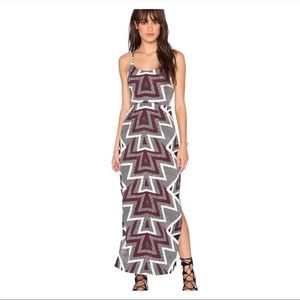 Free People maxi dress purple and white sz 12